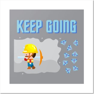 Keep Going: Motivational Mining Metaphor Posters and Art